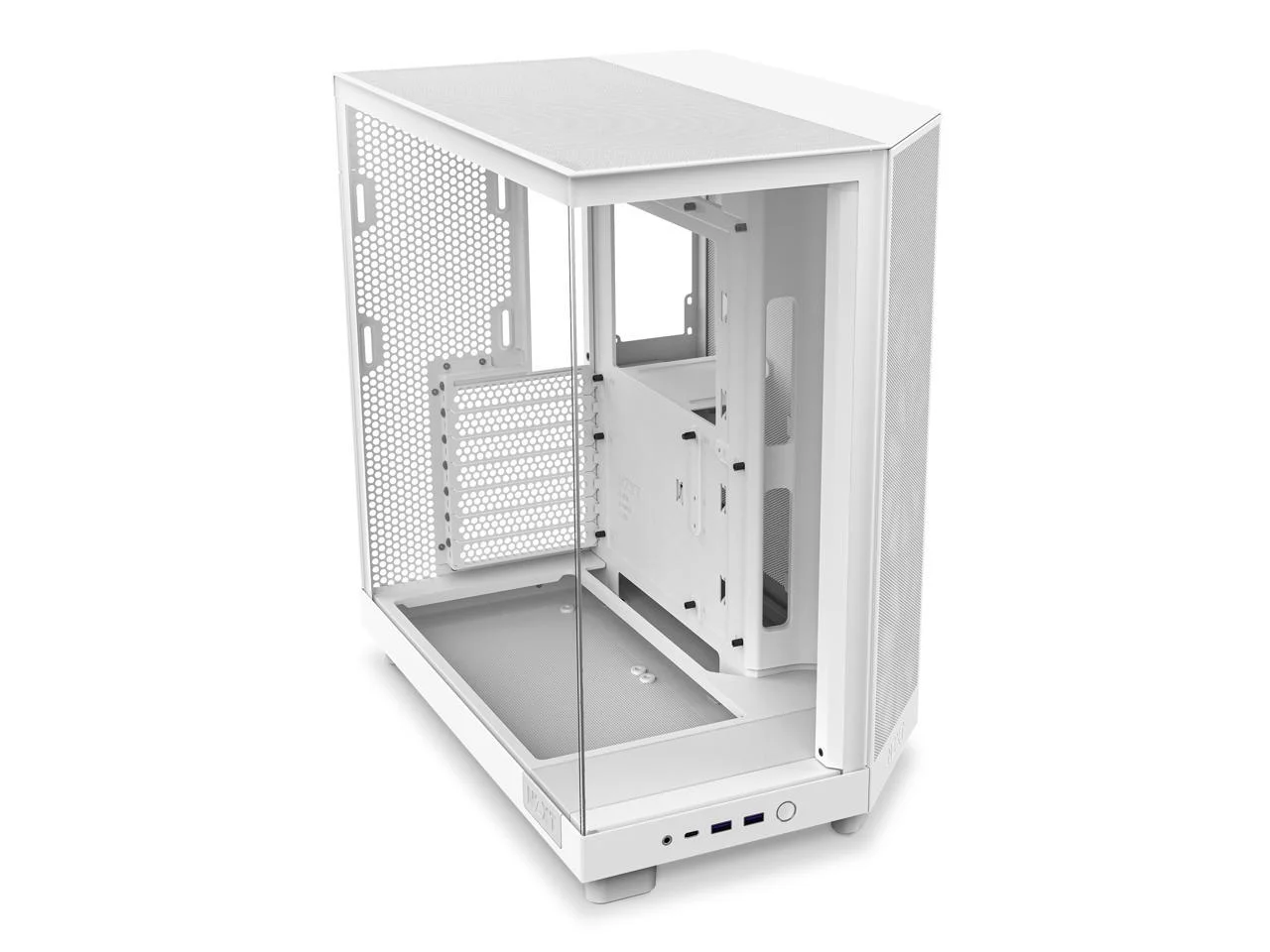 NZXT H6 FLOW Compact Dual-Chamber Mid-Tower Behuizing met Airflow, Wit, CC-H61FW-01