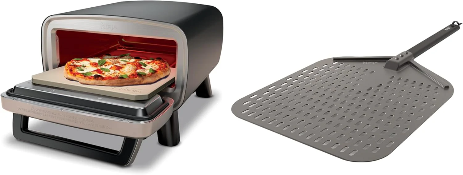 Ninja Artisan Outdoor Pizza Oven, 12-inch, 3-minute Pizza, Neapolitan, Thin Crust