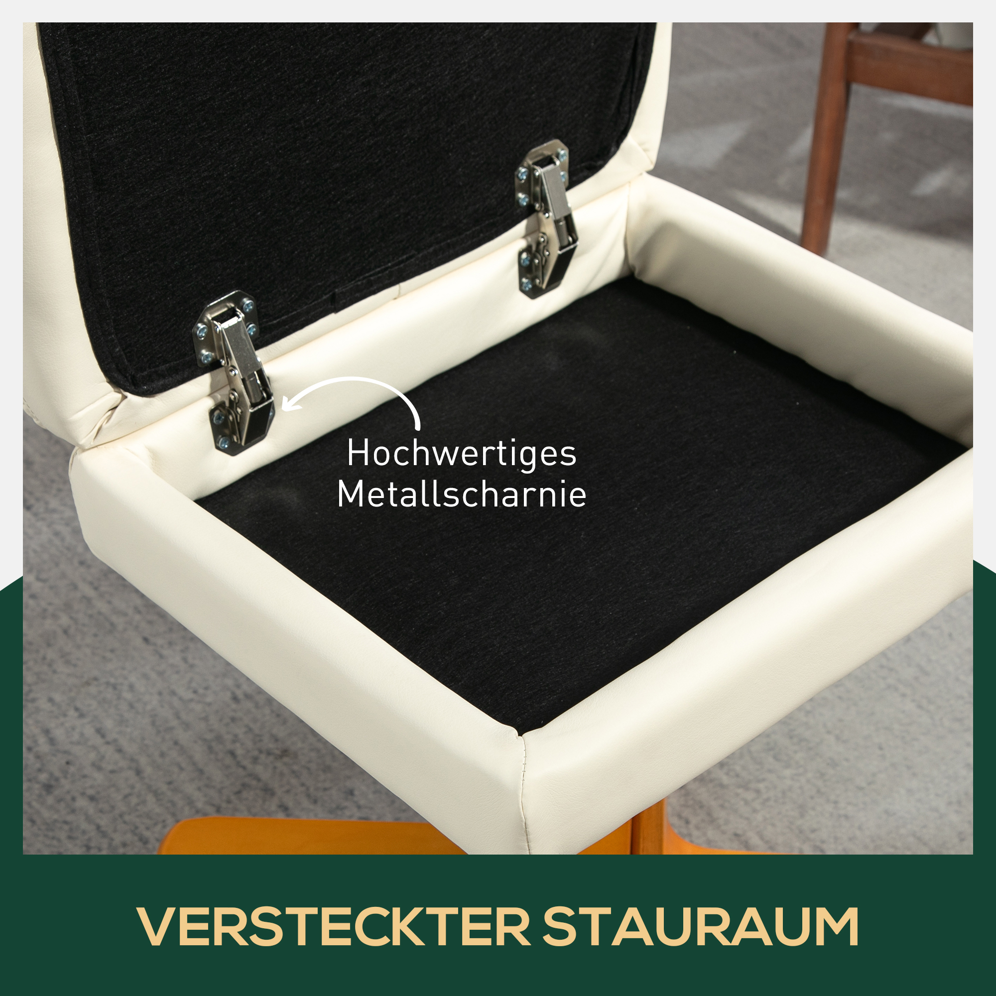 Relaxfauteuil met Hocker, 145�� Kantelbare Rugleuning, 360�� Draaibaar, Kunstleer, Cr��mewit