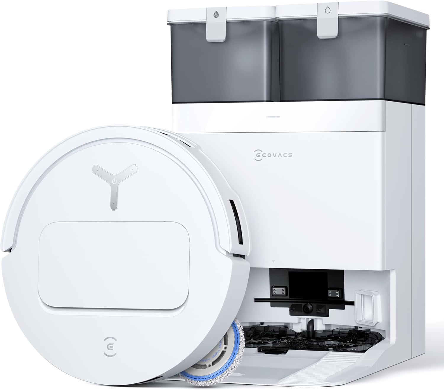 ECOVACS DEEBOT T50 PRO Omni Gen2 robot odkurzający z funkcją wycierania, wysunięta szczotka boczna i mop, 21 000 Pa, automatyczne dodawanie roztworu czyszczącego, pranie mopa w gorącej wodzie 75°C
