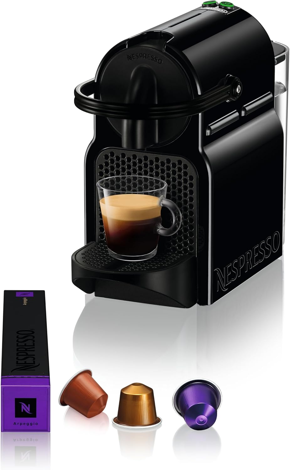 Nespresso De'Longhi Inissia EN80.B Coffee Machine for Nespresso Capsules 19 Bar Automatic Shut-off Black
