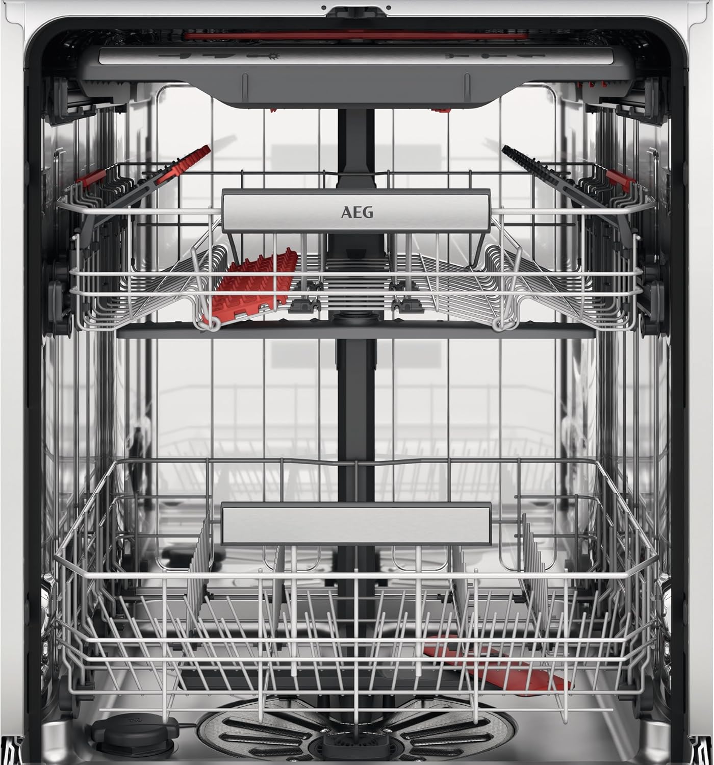 AEG Vollintegrierter Geschirrspüler 60cm, Spülmaschine Serie 7000: mit Glasschutz, Energieklasse A, Besteckschublade, personalisierte Zeit-Steuerung, leise 41dB, ComfortRails, Wasserstopp, FSE7676AP