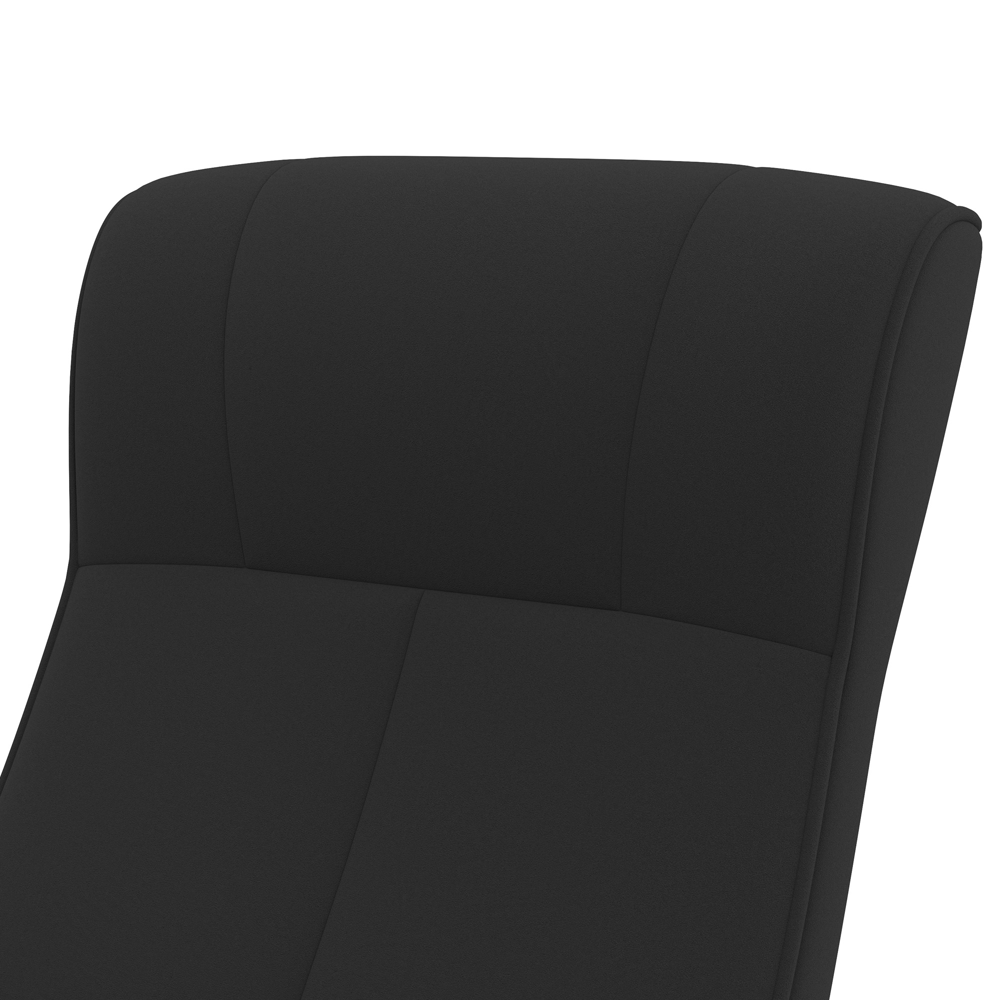 Polsterfauteuil, Accentstoel met Voetenbank, Draaibaar, Ergonomisch, Microvezeldoek, tot 150 kg, Zwart