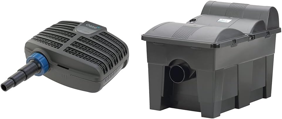 OASE 51096 Filter und Bachlaufpumpe AquaMax Eco Classic 5500, 5300 l/h F?rderleistung, energiesparende Bachlaufpumpe, Teichpumpe, Filter, Pumpe, Bachlauf, Dunkelgrau