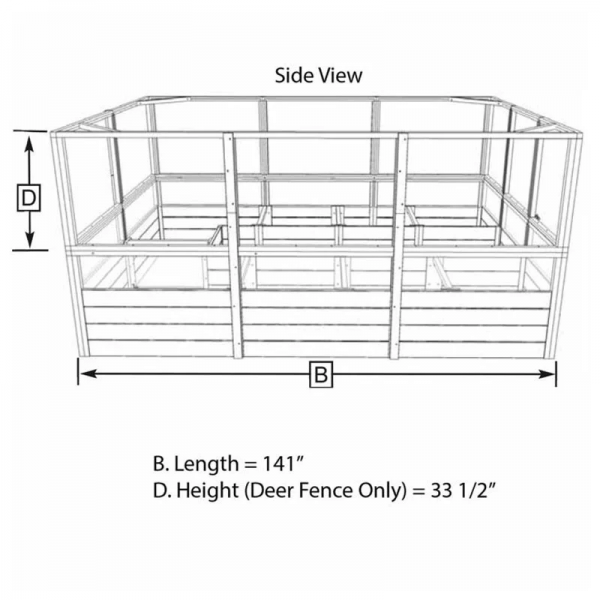 Deer Proof Cedar Complete Raised Garden Bed Kit ??8??x 8??x 20��??