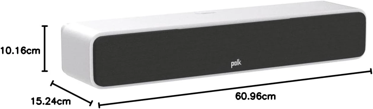 Polk Audio SIGS35CELWT Signature Elite ES35 middenluidspreker, slanke, hogeresolutie middenluidspreker, Hi-Res-gecertificeerd, Dolby Atmos- en DTS:X-compatibel, wit