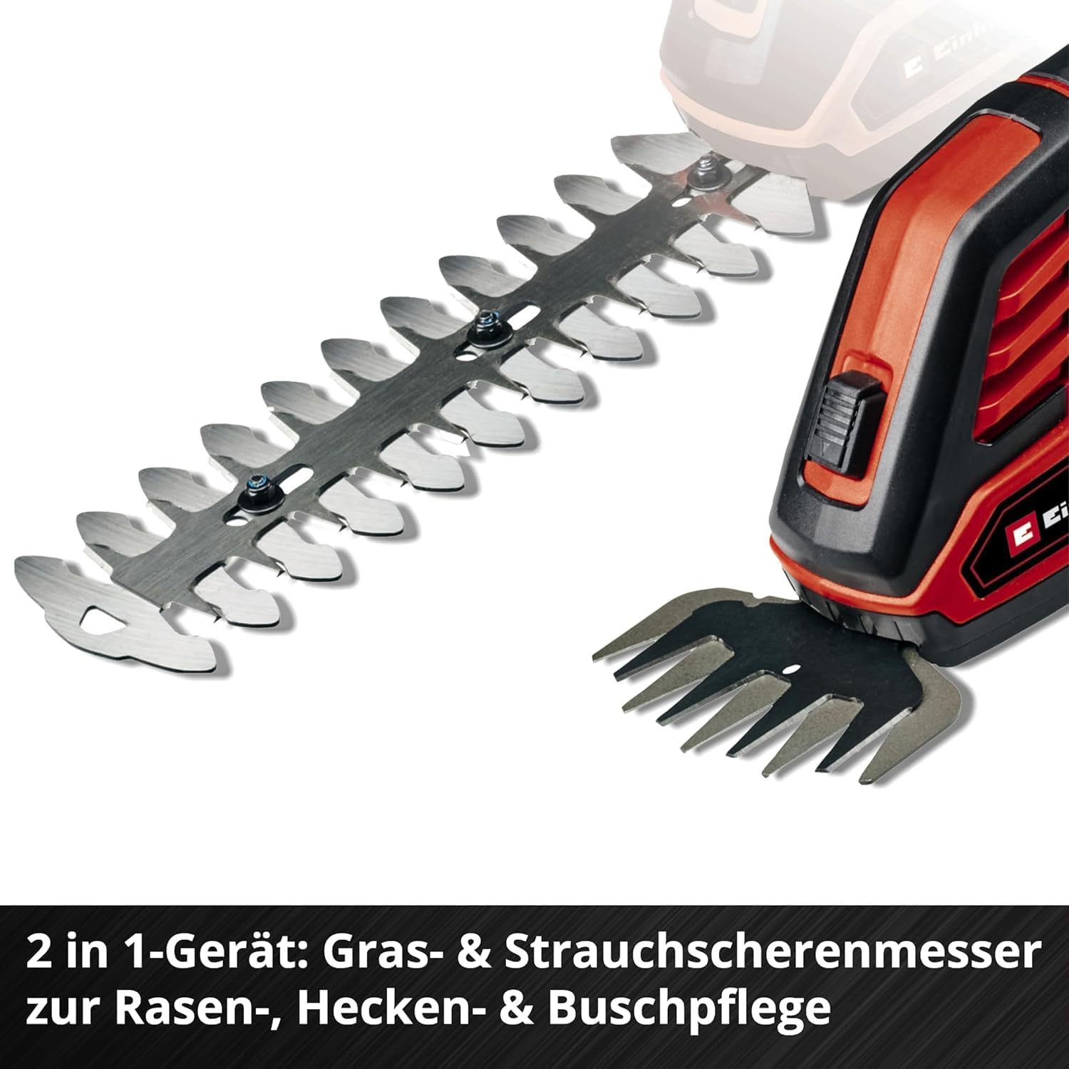 Einhell Akku-Gras- und Strauchschere GE-CG 18/100 Li-Solo Power X-Change (Li-Ion, 18 V, Schnittbreite Grasscherenmesser 100 mm, Strauchscherenmesser 200 mm, ohne Akku und Ladegert)