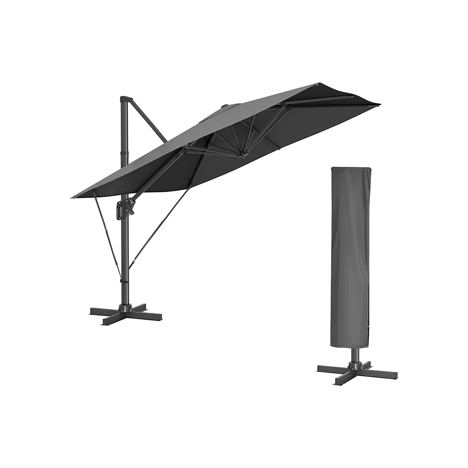 2025 360�� draaibare parasol met slinger en standaard