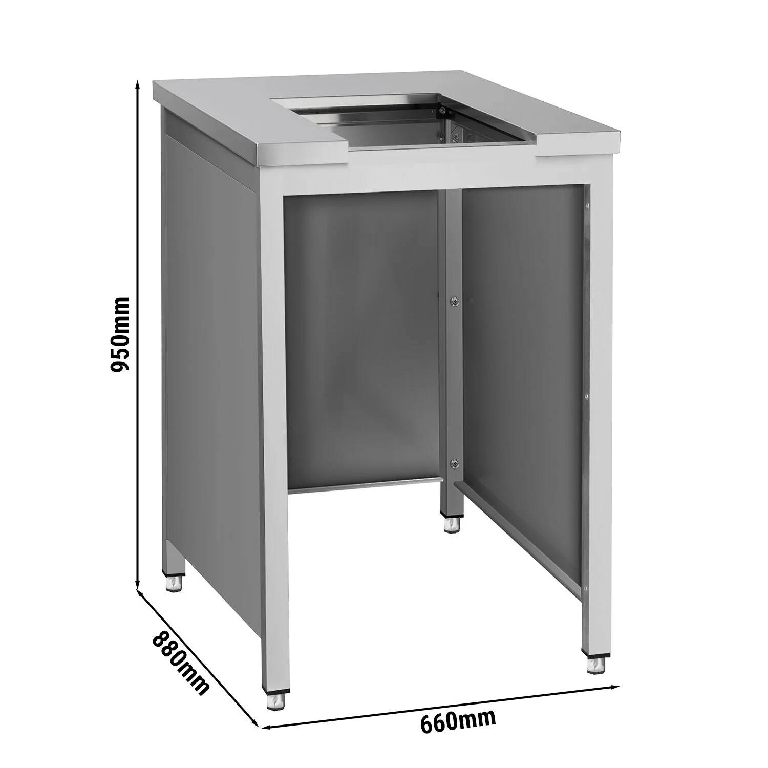 Underbord for deigdispenser og deigrunder TPP300N og TPP800N