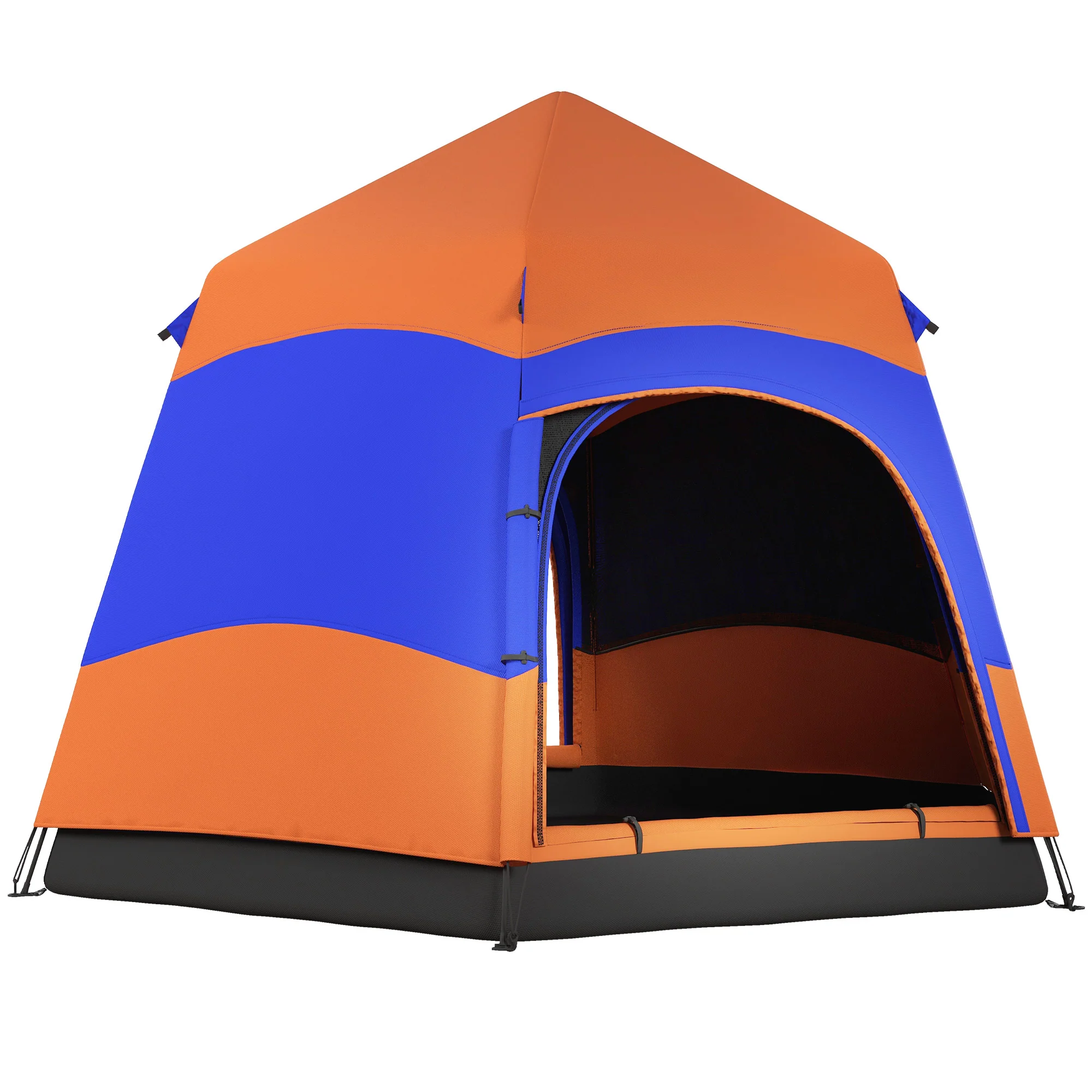Outsunny Campingzelt Quick-Up 4-6 Personen doppelwandig Outdoor