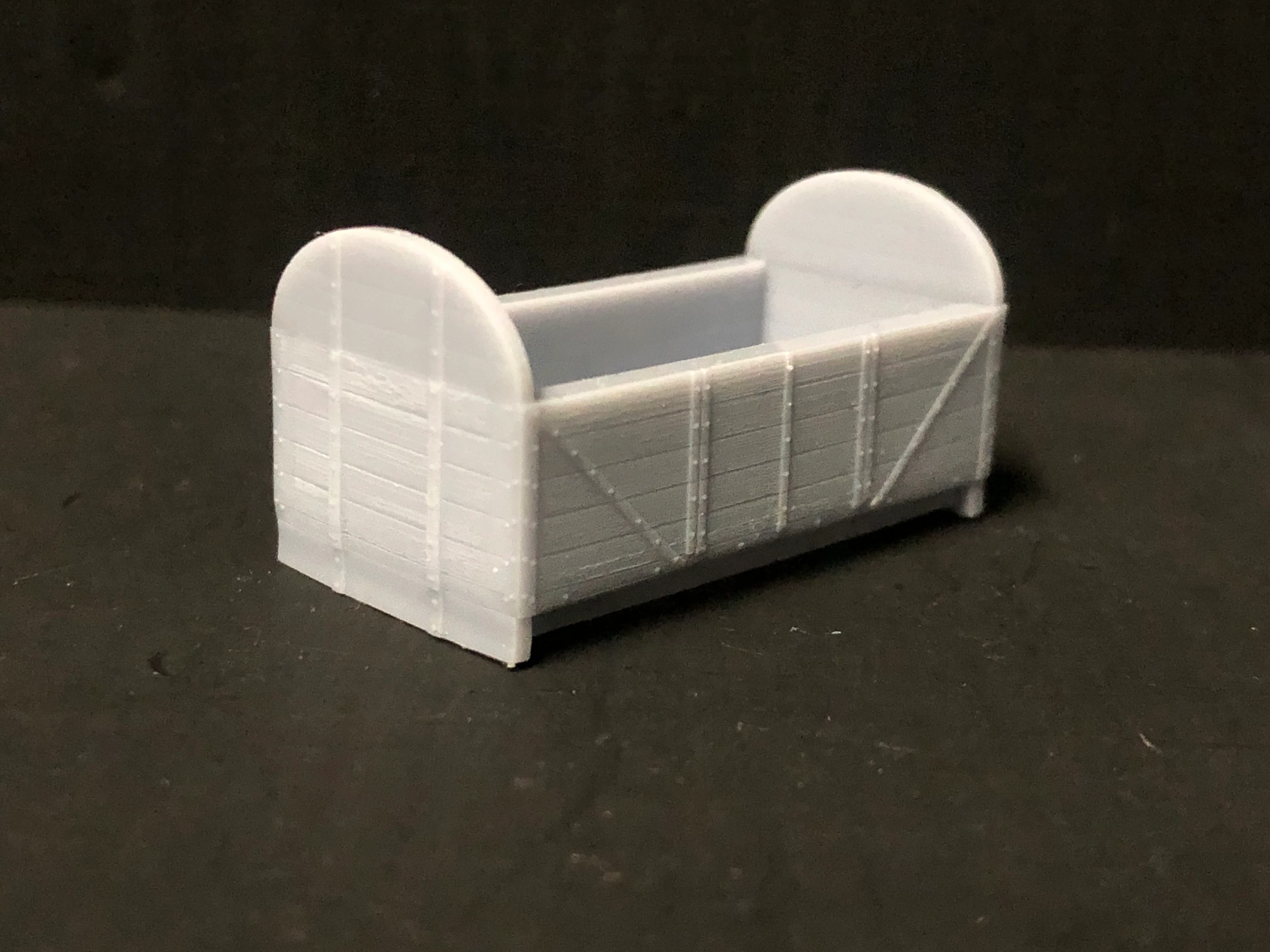 OO9 Narrow Gauge Round Ended Wagon Kit for Peco NR-121D 10ft WB Chassis Resin Body