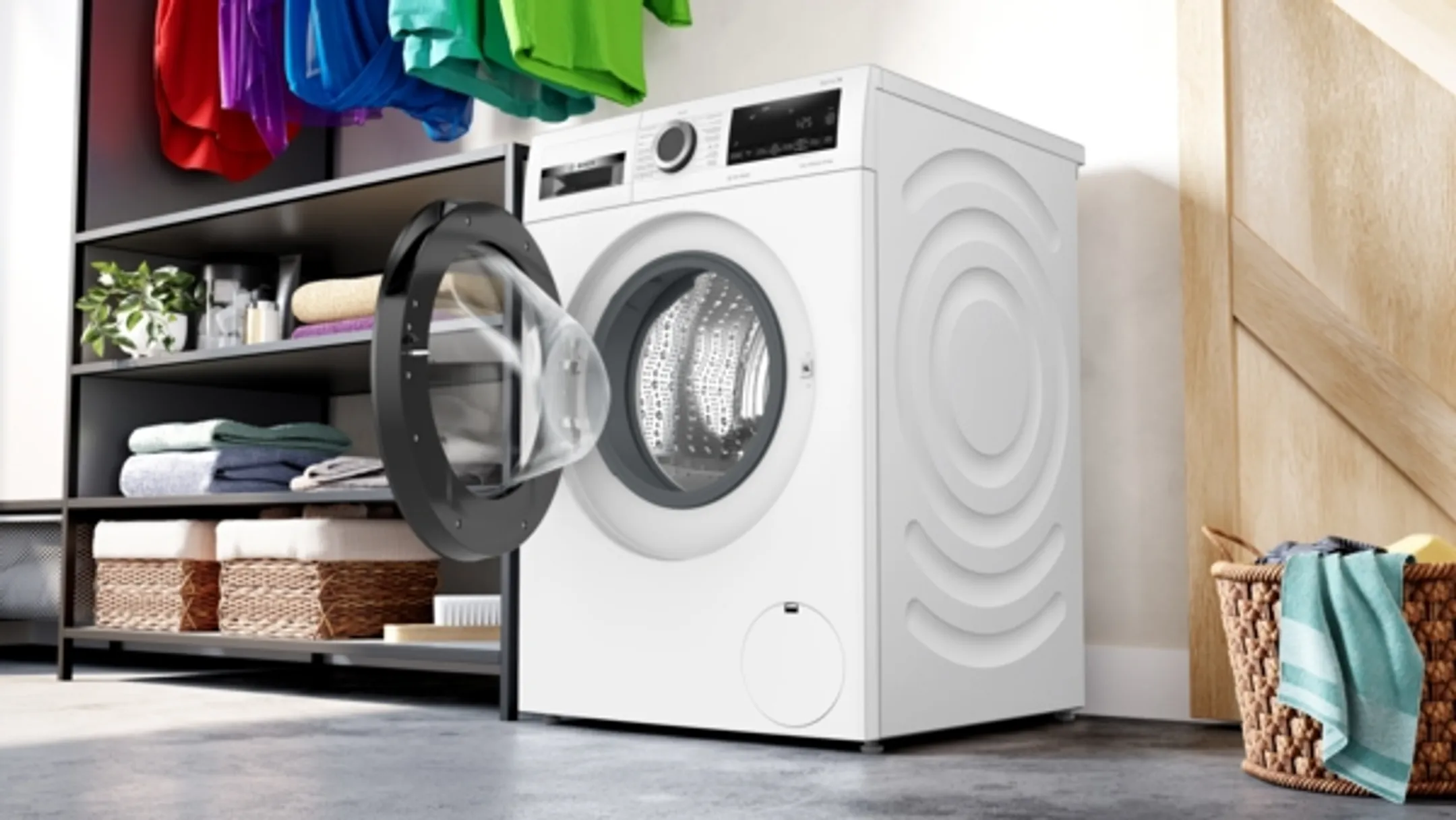 Bosch Bundel - Wasmachine WGG244ZPFG Serie 6 Iron Assist 9 kg + Droogkast WQG235D8FG Serie 6 SelfCleaning condenser