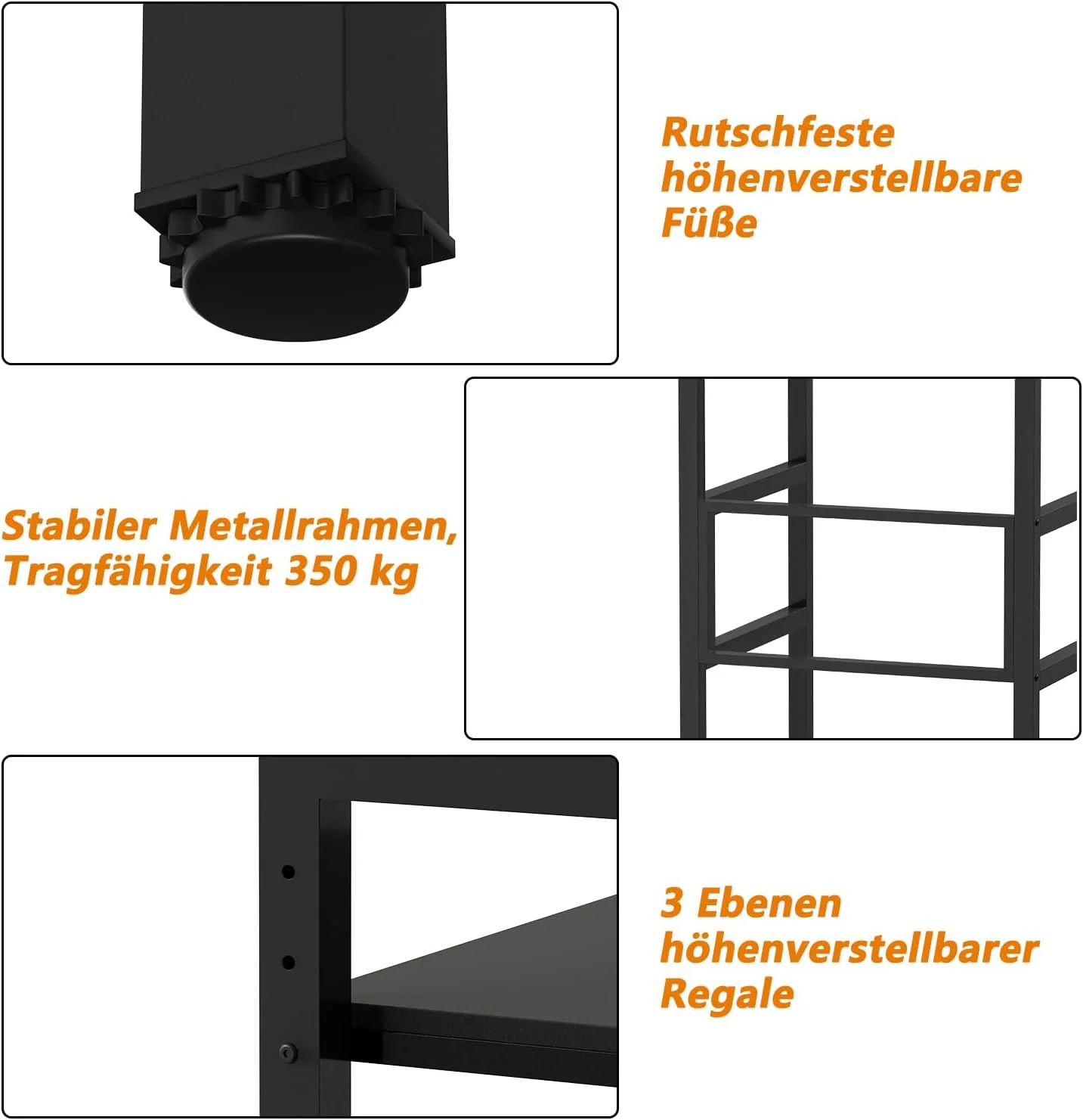 MSFE Regal ��ber Waschmaschine,H?henverstellbarer W?schetrocknerst?nder,Lagerregal ��ber der Waschmaschine, Tragf?higkeit 350 kg,f��r Waschmaschine und Trockner,73 * 64 * 110cm,Patentiertes Produkt