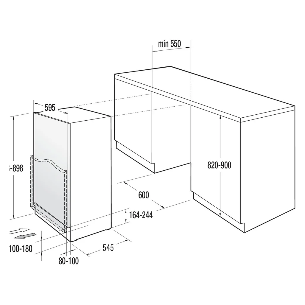 2025 Gorenje EB-koelapparaat met vaste deur, GF, UB voor RBIU 609 EA1