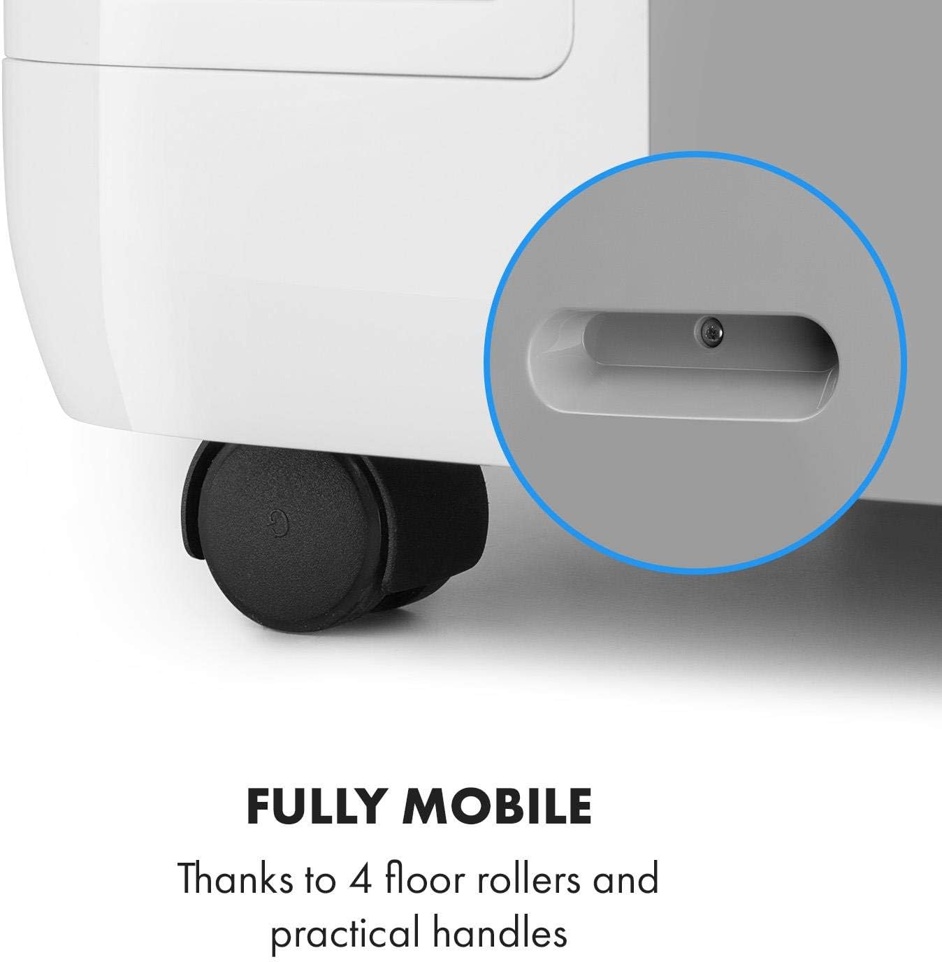Klarstein Mobile Klimaanlage mit Abluftschlauch, 4-in-1 Klimagerät, Ventilator, Luftentfeuchter & Nachtmodus, Kleine & Portable Klimaanlage für Wohnung & Büro, Niedriger Verbrauch, 14000BTU