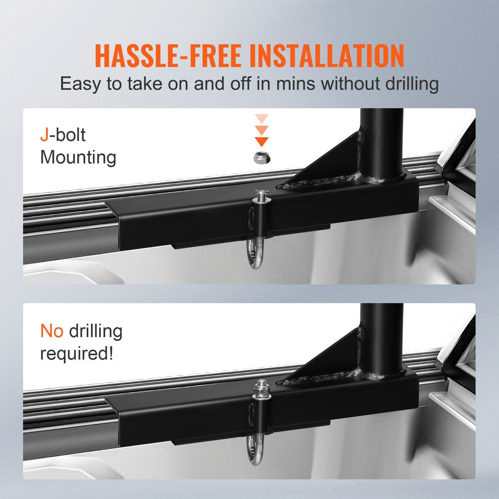 BENTISM Truck Rack 800Lbs Capacity Adjustable Width 46" 71"
