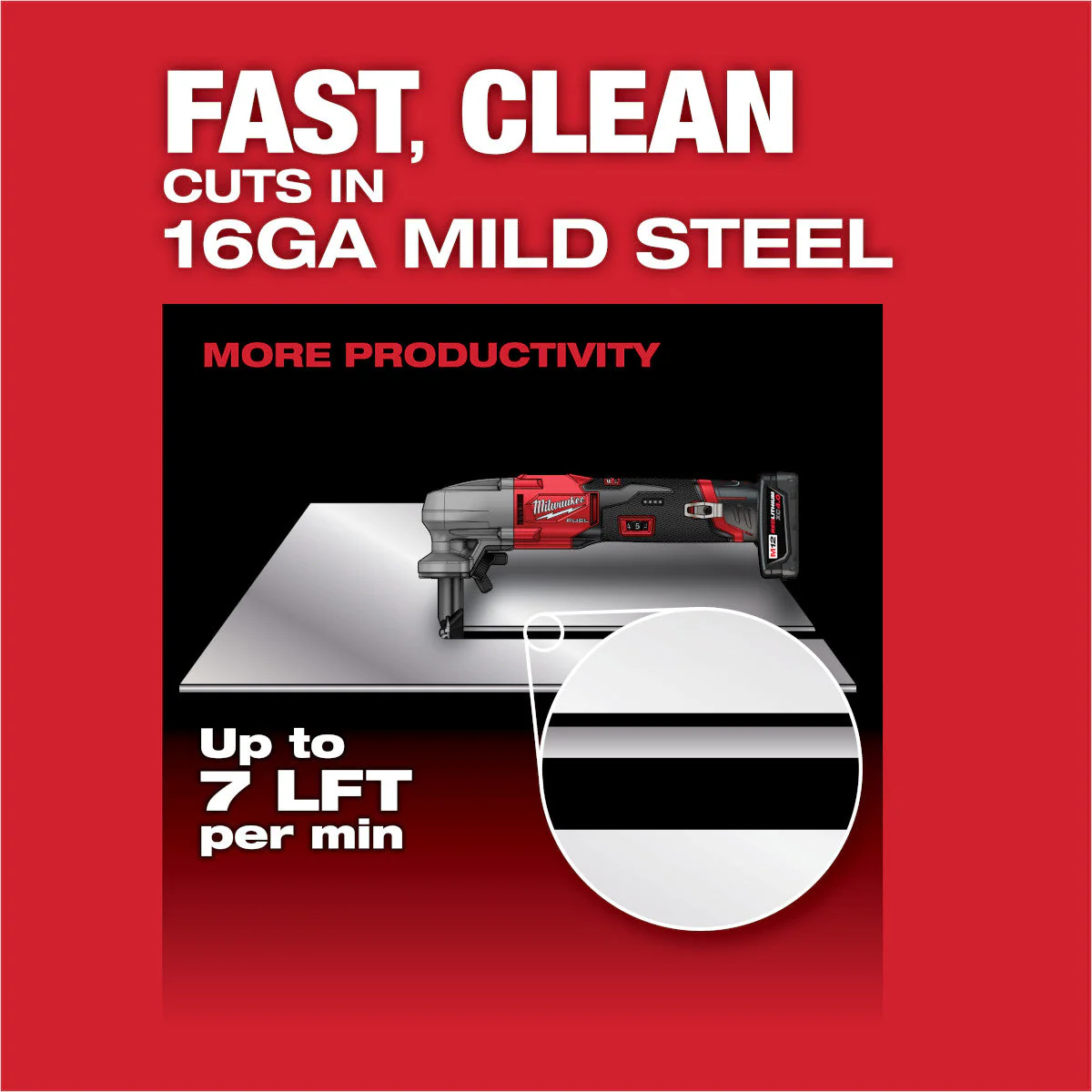 2025 Milwaukee 2476-20 - Variabele Snelheid 16 GA M12 FUEL? Schaar