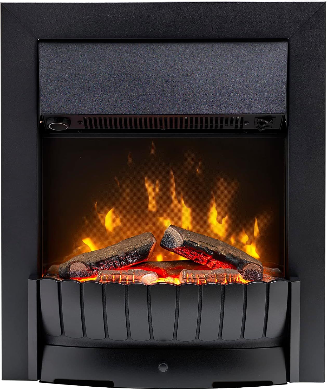 Dimplex Clement Traditional LED Electric Fireplace with Adjustable Heater, Matte Black