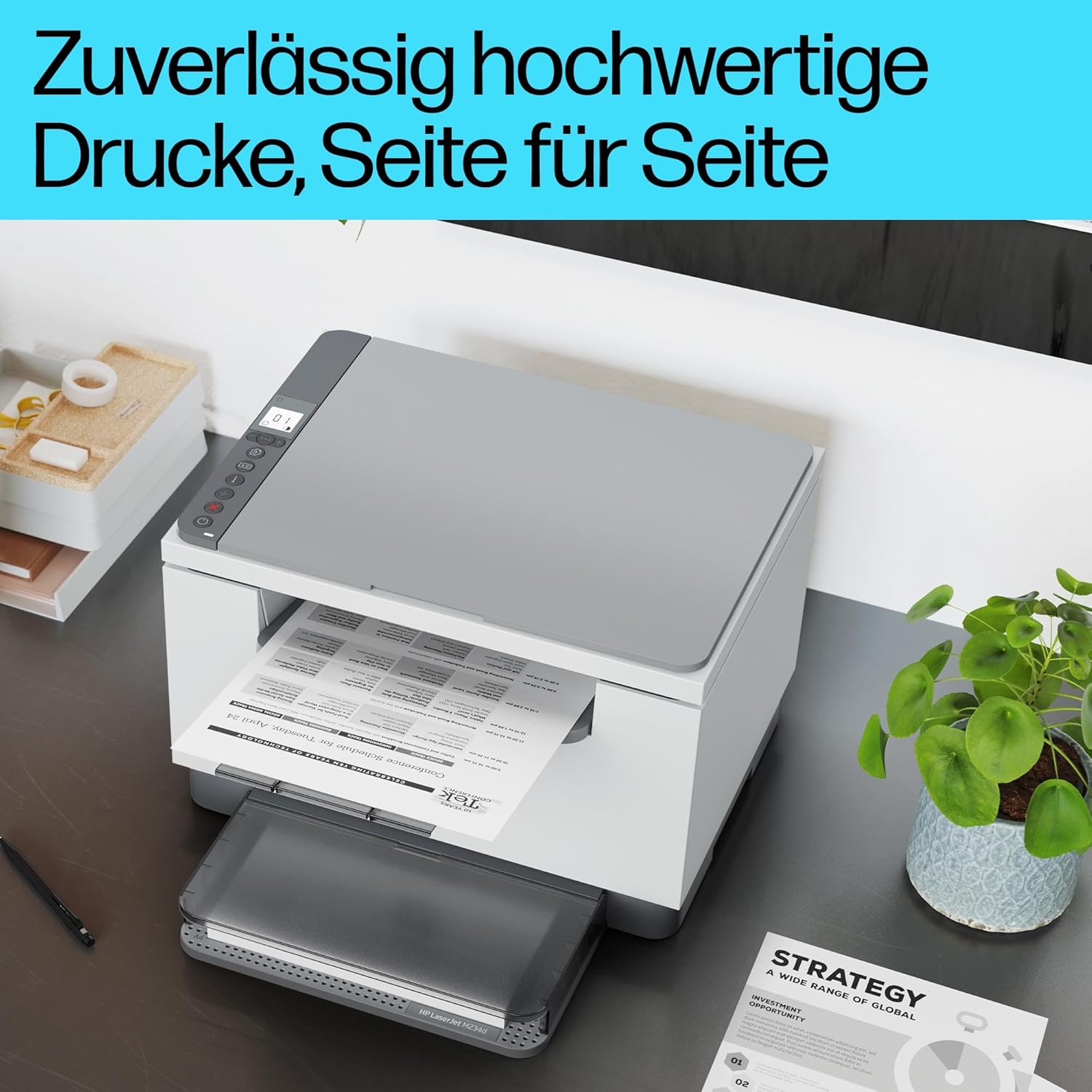 HP LaserJet MFP M235sdw Multifunktions-Laserdrucker Schwarzweiß, Drucken, Kopieren, Scannen, Automat.beidseitiger Druck, Dual-Band Wi-Fi, USB, LAN, HP Smart App, Intelligente Benutzeroberfläche