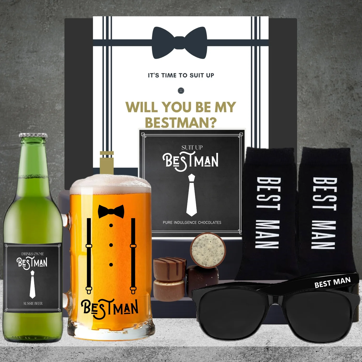 Bestman Beer & Socks Hamper