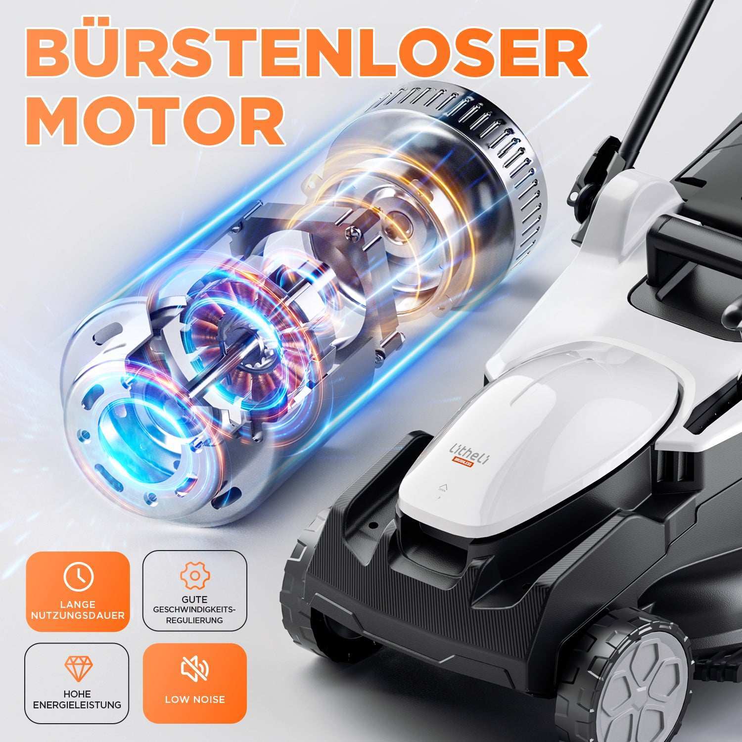 2025 U20 2 x 20V 37 cm Borstelloze Grasmaaier | Inclusief 2 �� 4,0 Ah en 2 �� 4,0 Ah SE-accu��s | Moeiteloos maaien van gazons tot 600 m2