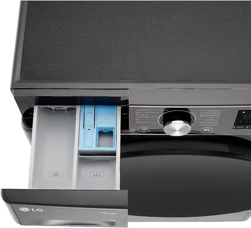 LG F4WV7080, Klasse A, Voorlader Wasmachine 8 kg, 1400 tpm, AI Direct Drive, Wi-Fi, Dieptereiniging met Stoom, Grote Capaciteit, TRIPLE A, Veiligheidsglas Buitendeur, 62 x 60 x 85 cm ? Wit