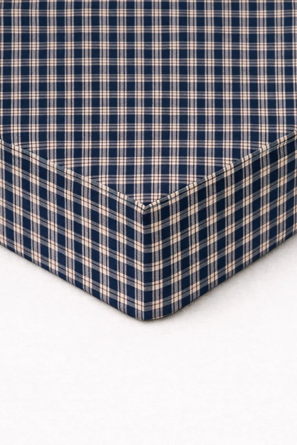 Blue Plaid Crib Sheet
