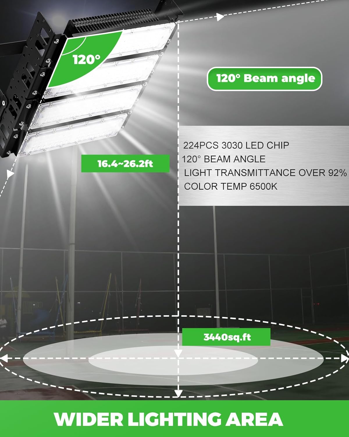 LED Strahler Flutlicht 200W Flutlicht 26000LM 6500K Stadion Flutlicht IP66 Wasserdichte Beleuchtung AC100-265V für Stadion, Spielplatz, Dock, Platz, Außenbereich Beleuchtung