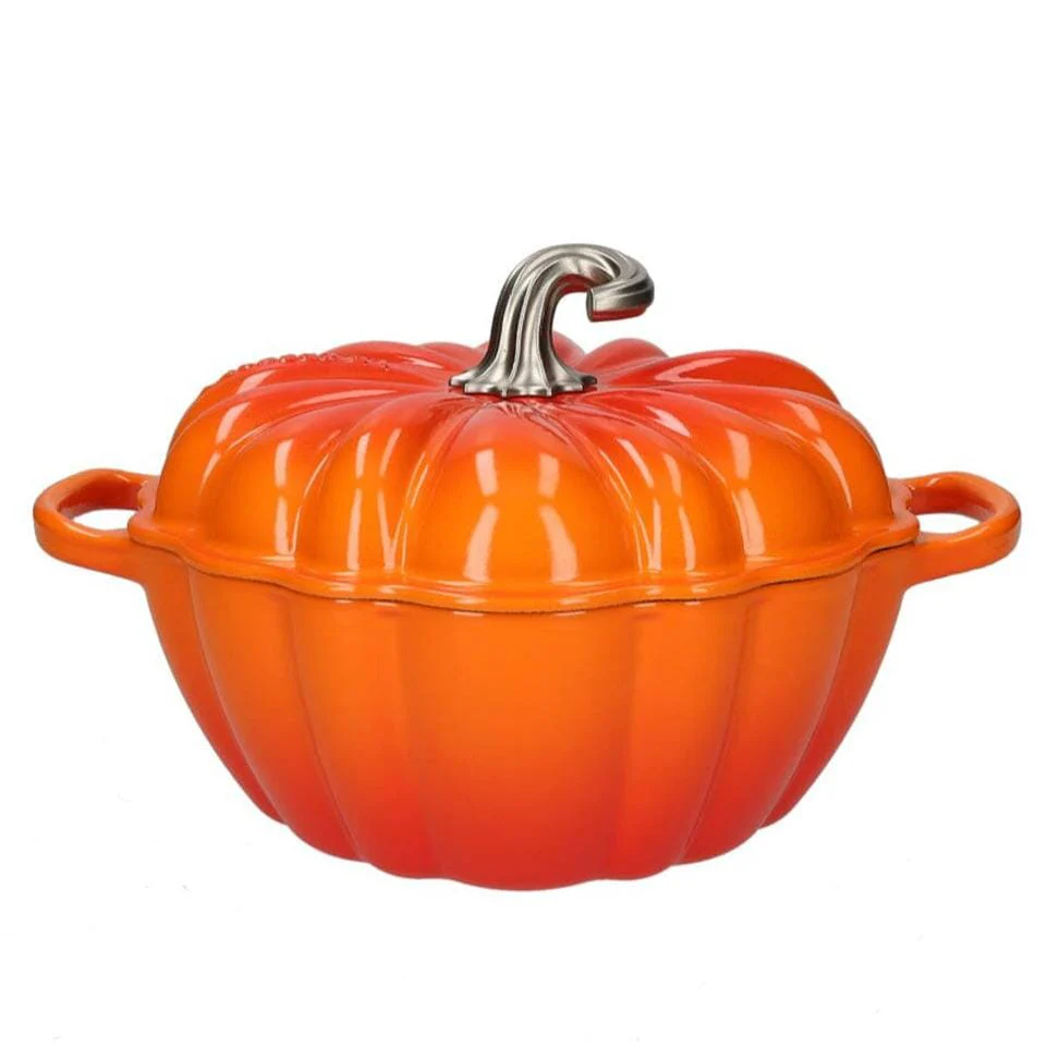 2025 Le Creuset - Cocotte / Sartén para asar Signature Calabaza naranja 24 cm 3,7 l