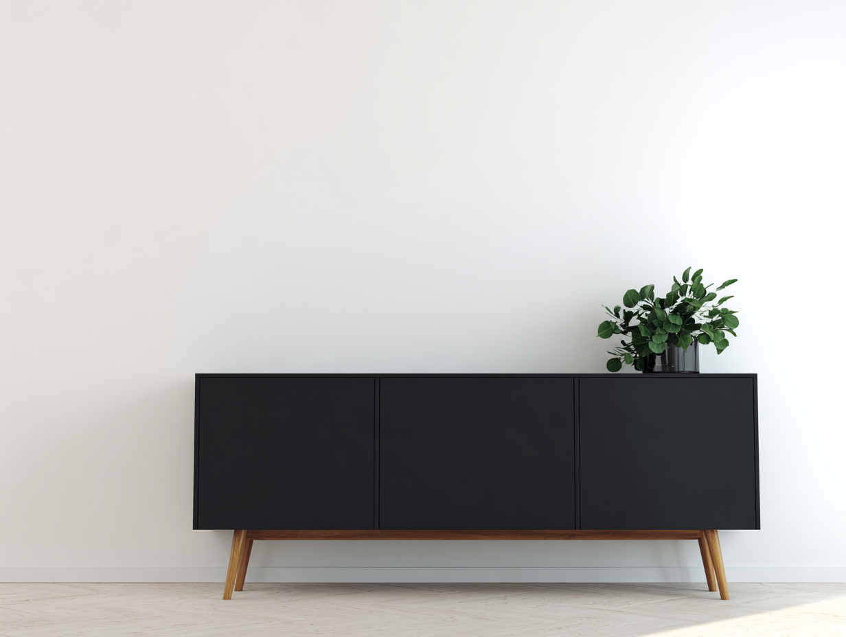 Dielenschrank Holz Schwarz 180x40x75 cm - Moderner Flurschrank mit Türen geeignet für Flur und Eingangsbereich