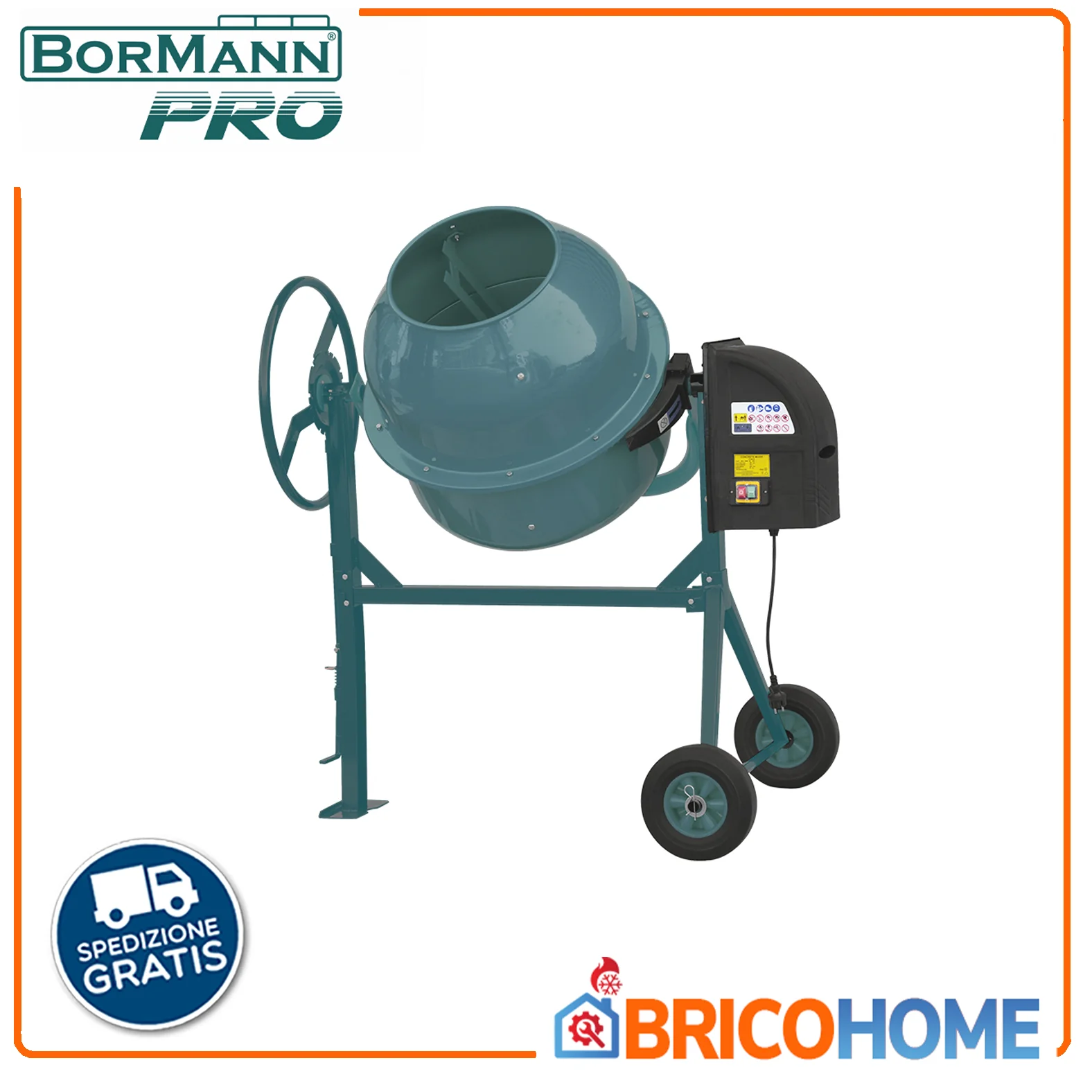 2025 BORMANN Pro 180 L 800 W Elektryczna Betoniarka BMX1810
