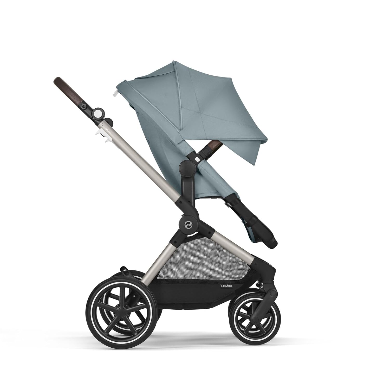 CYBEX Gold Kinderwagen EOS Lux 2-in-1, Reisesystem, Ab Geburt bis 22 kg (ca. 4 Jahre), Moon Black