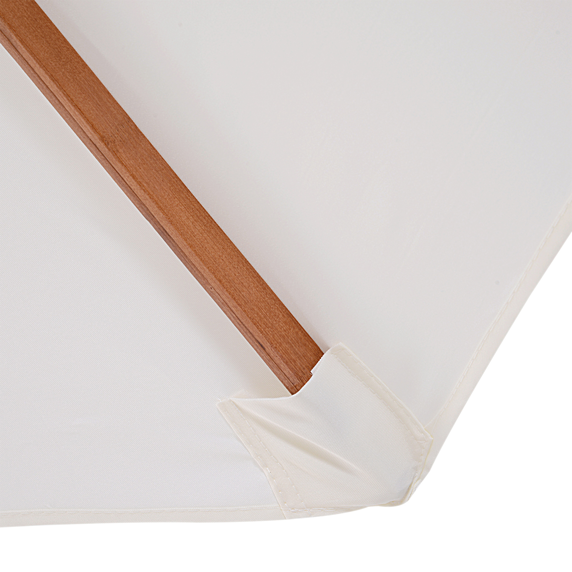Zonnescherm tuinscherm houten parasol parasol met zwengel balkonparasol populierenhout �� 2,7 m