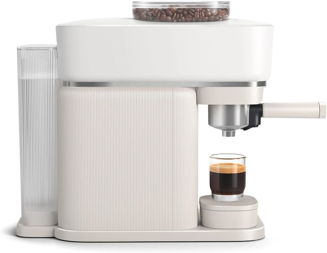 Philips Baristina Espressomaschine - Real Espresso- made simple. Kompakte Kaffeemaschine- Naturwei? mit wei?em Siebtr?ger- 16-bar-Pumpendruck- automatisches Mahlwerk- Cafe Crema (BAR300/00)