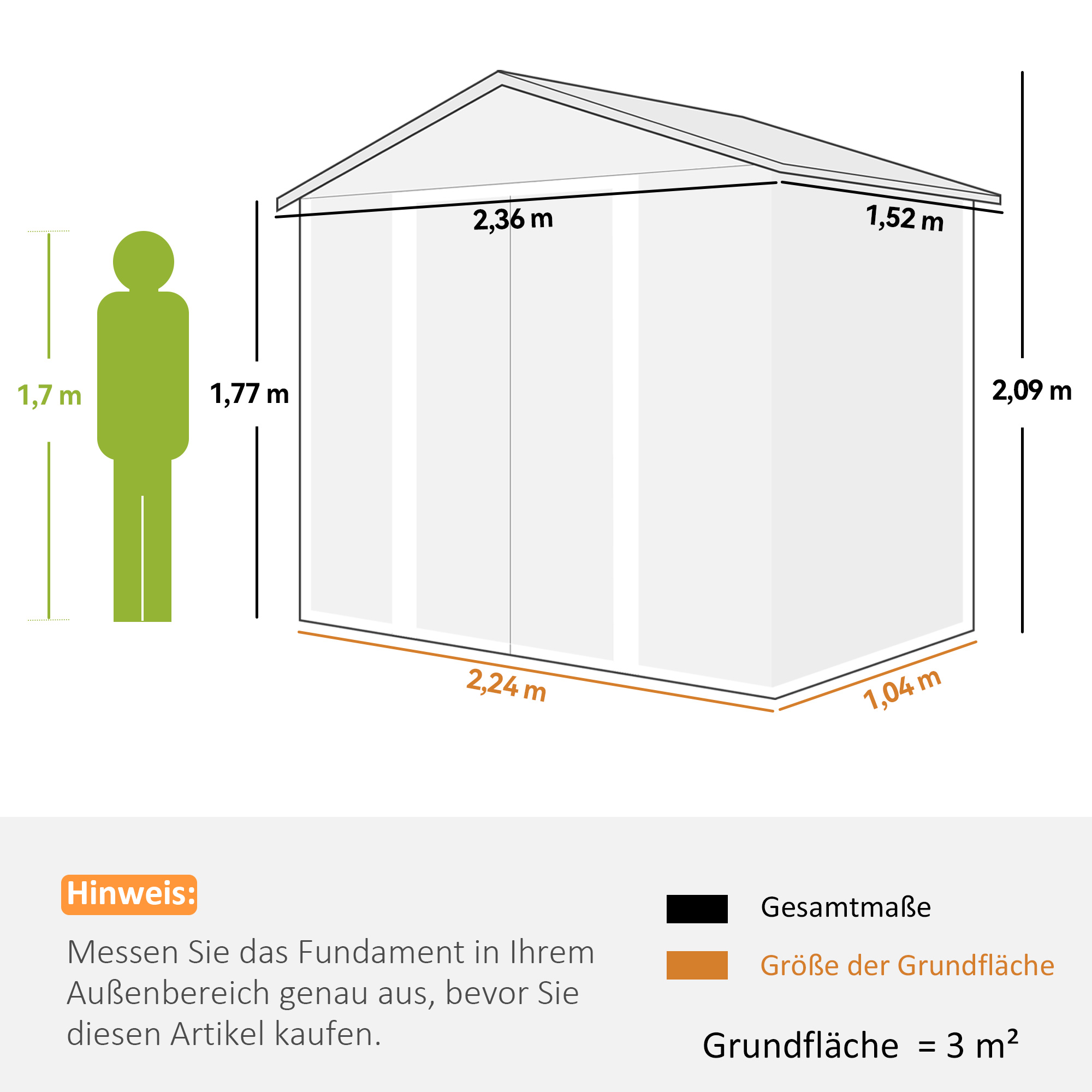 Outsunny Tuinschuur, gereedschapsschuur, tuinhuis met ramen, weerbestendig, houtlook, staal, 152 x 235,7 x 208,7 cm, Bruin