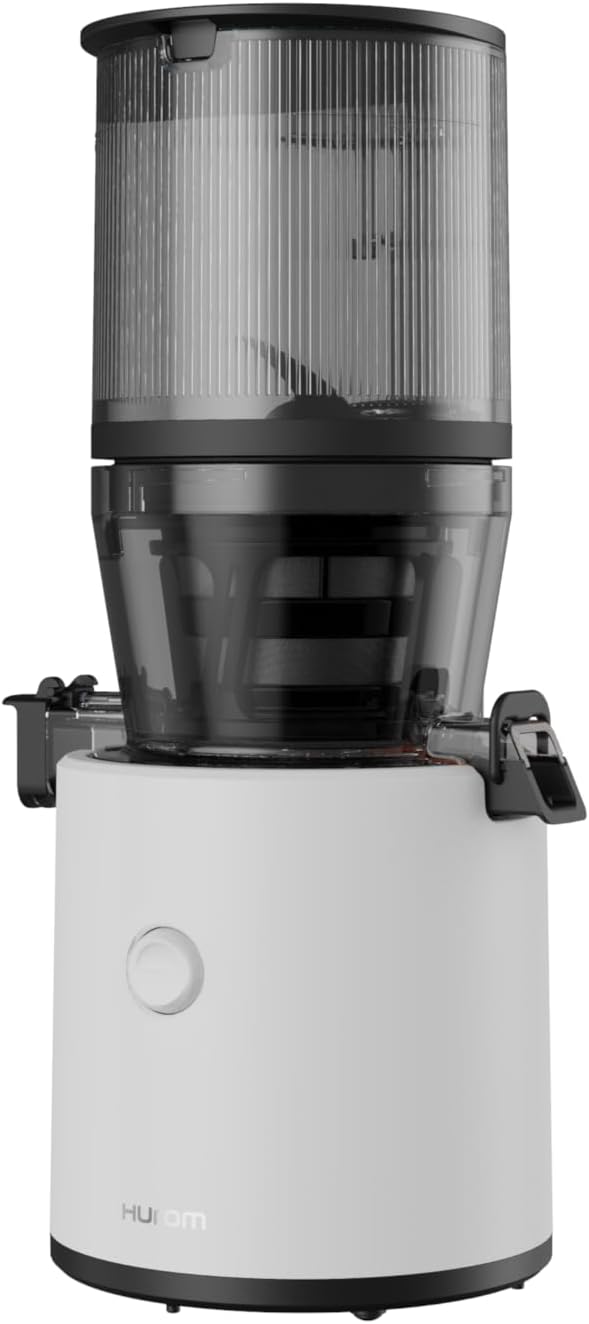 HUROM | Entsafter Gemüse und Obst | Slow Juicer | H320N | Elektrische Kaltpresse | Ruhiger Motor | Leicht zu Reinigen | mit groem Behlter und Siebfilter 2L | 200 Watt | BPA Frei | Schwarz