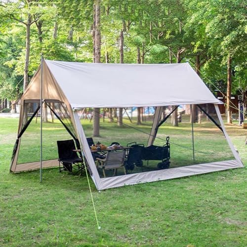Campingzelt für 5-8 Personen, wasserdichter Moskitonetz-Unterstand mit einfachem Aufbau, Tragetasche & Zubehör für Outdoor-Wandern und Hinterhofgebrauch