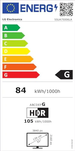 LG 55UA75006LA TV 55 Zoll (139 cm) 4K UHD AI TV (��7 Gen8 4K AI Prozessor, webOS 25, 60Hz) [Modelljahr 2025]