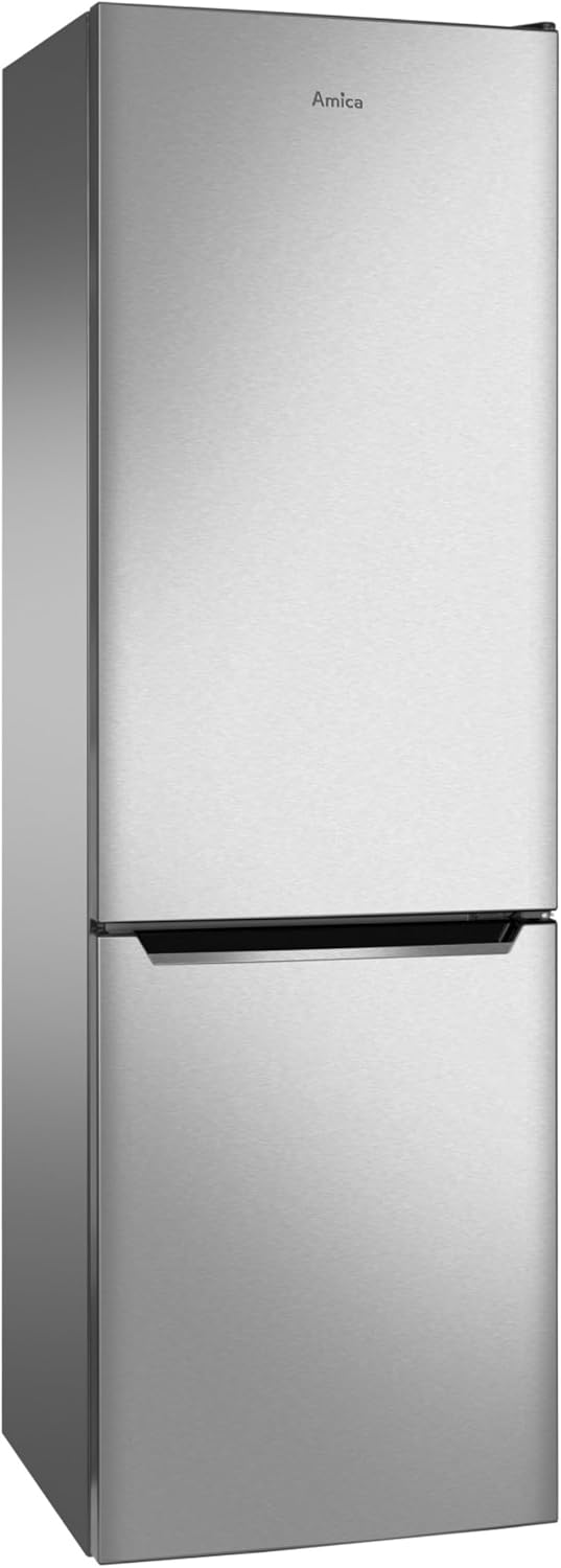 Amica Kühl‑Gefrierkombination freistehend 231 l Total NoFrost FreshZone VitControlPlus Superkühlfunktion 170 x 54 x 57,6 cm – Kuehlschrank Freistehend Edelstahloptik