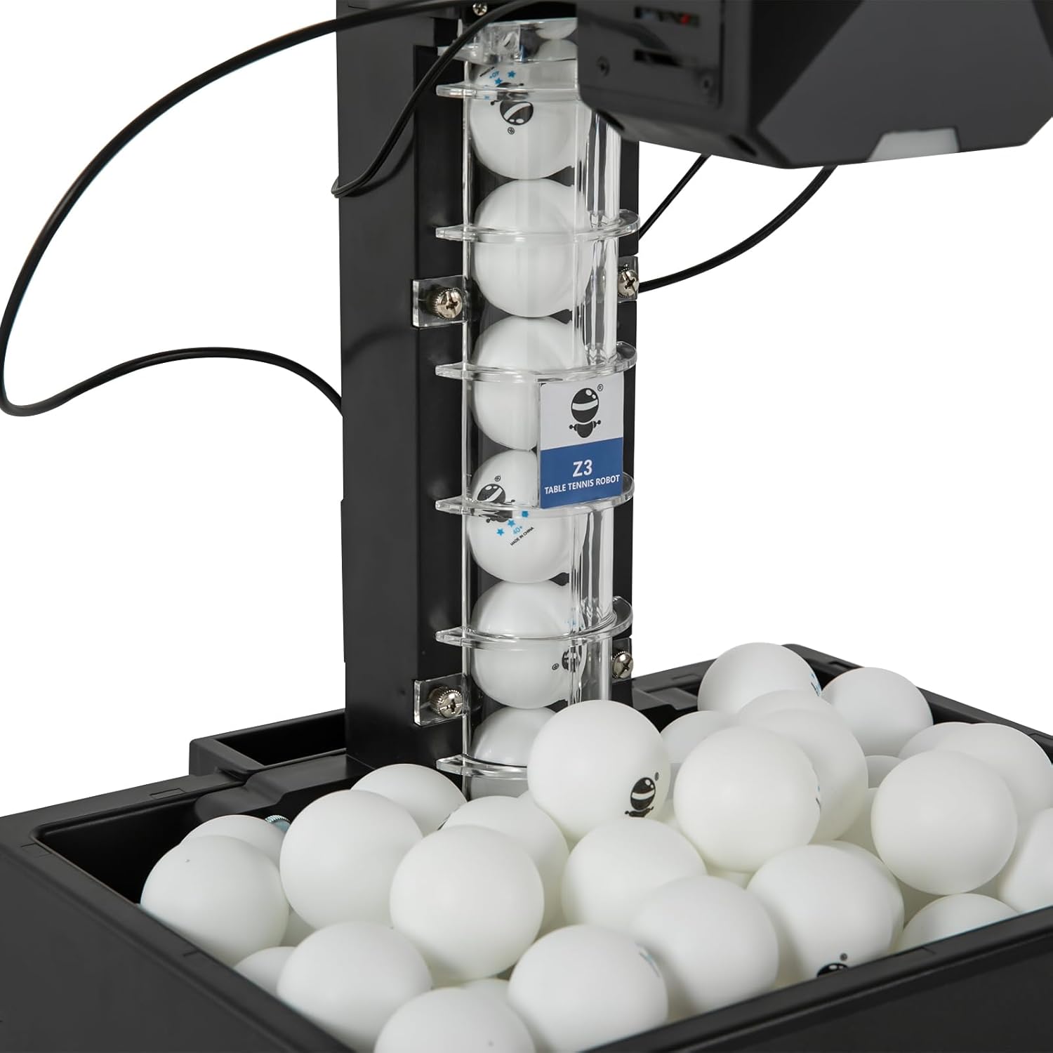Automatische Tischtennis Ballmaschine, Ping Pong Ballmaschine, Ping Pong Ball Maschine mit Netz, Mehrere Serviermodi Tischtennis Roboter, Tischtennismaschine, 100 Bälle Kapazität