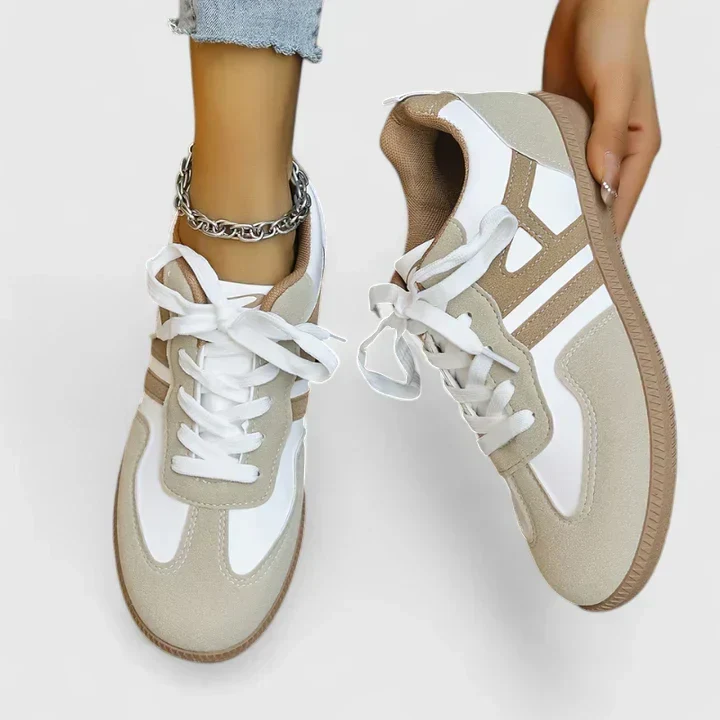 Orthop?dische Sneaker f��r Damen im Retro Court Design �C Bequeme Turnschuhe mit gepolstertem Fu?bett und sto?d?mpfender Sohle