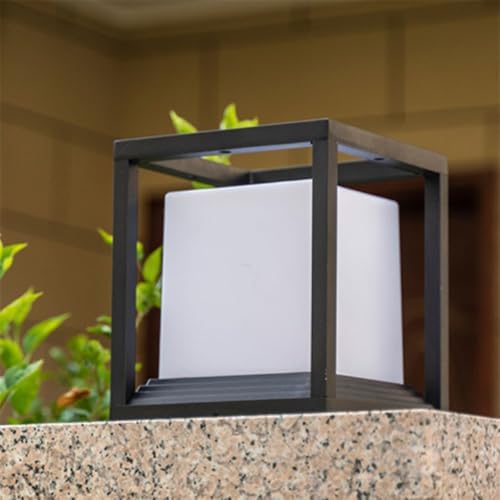 Slish Moderne 26,9 cm Outdoor-Stehlampe, stilvolle Laterne für Hof-Eingang und Garten, Säulenmontierte Pfostenkappenleuchte für elegante Außenbeleuchtungslösungen