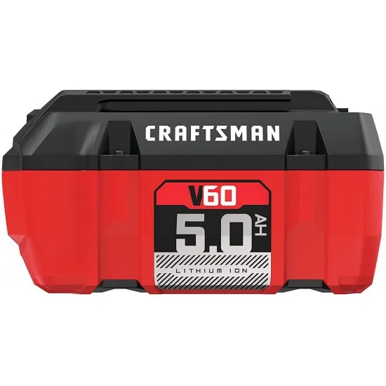 2025 CRAFTSMAN V60 5.0Ah Lithium-Ion Batterij met LED-indicator, Geen Geheugeneffect, 4 Jaar Garantie