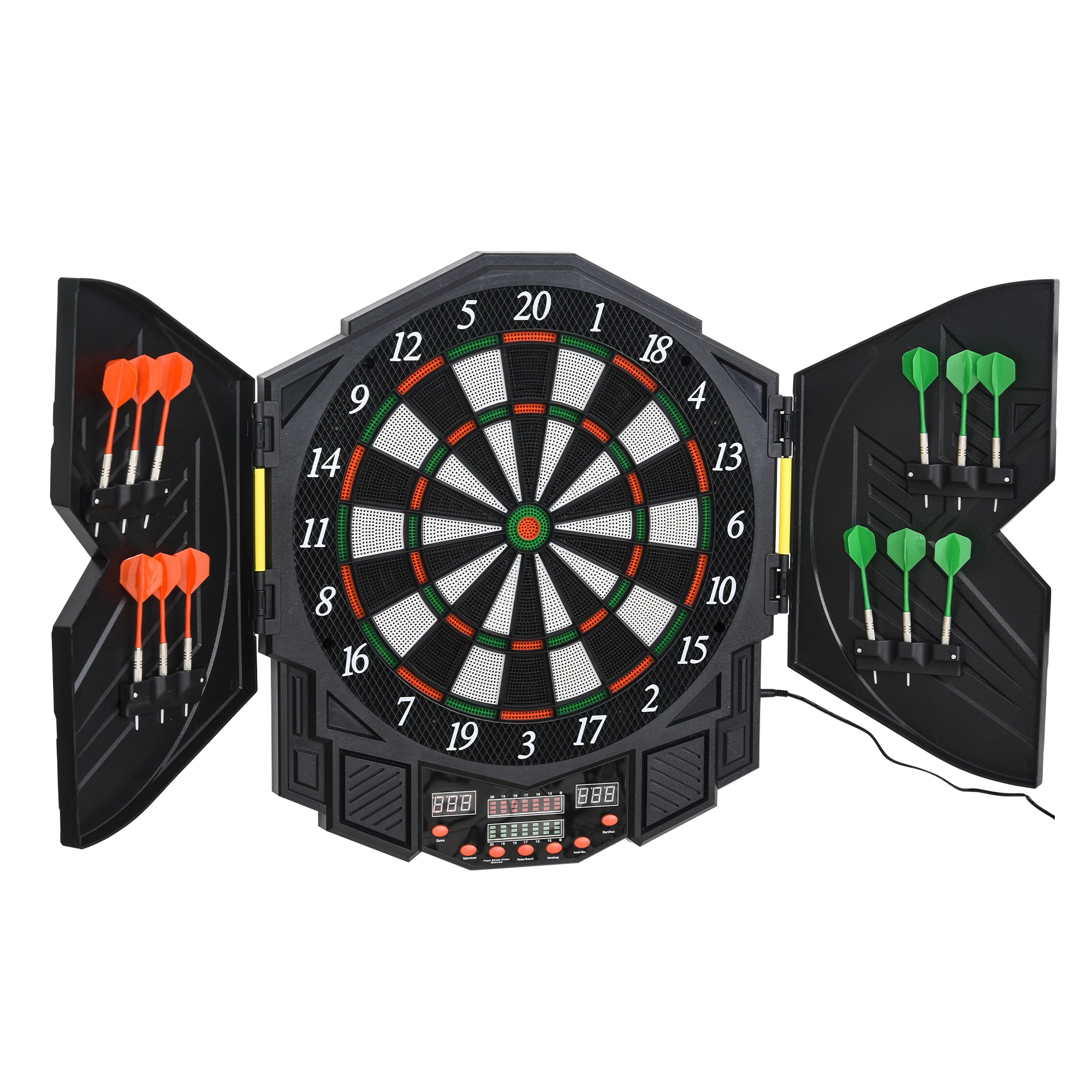 HOMCOM elektronische Dartscheibe Dartboard 27 Spiele 8 Spieler