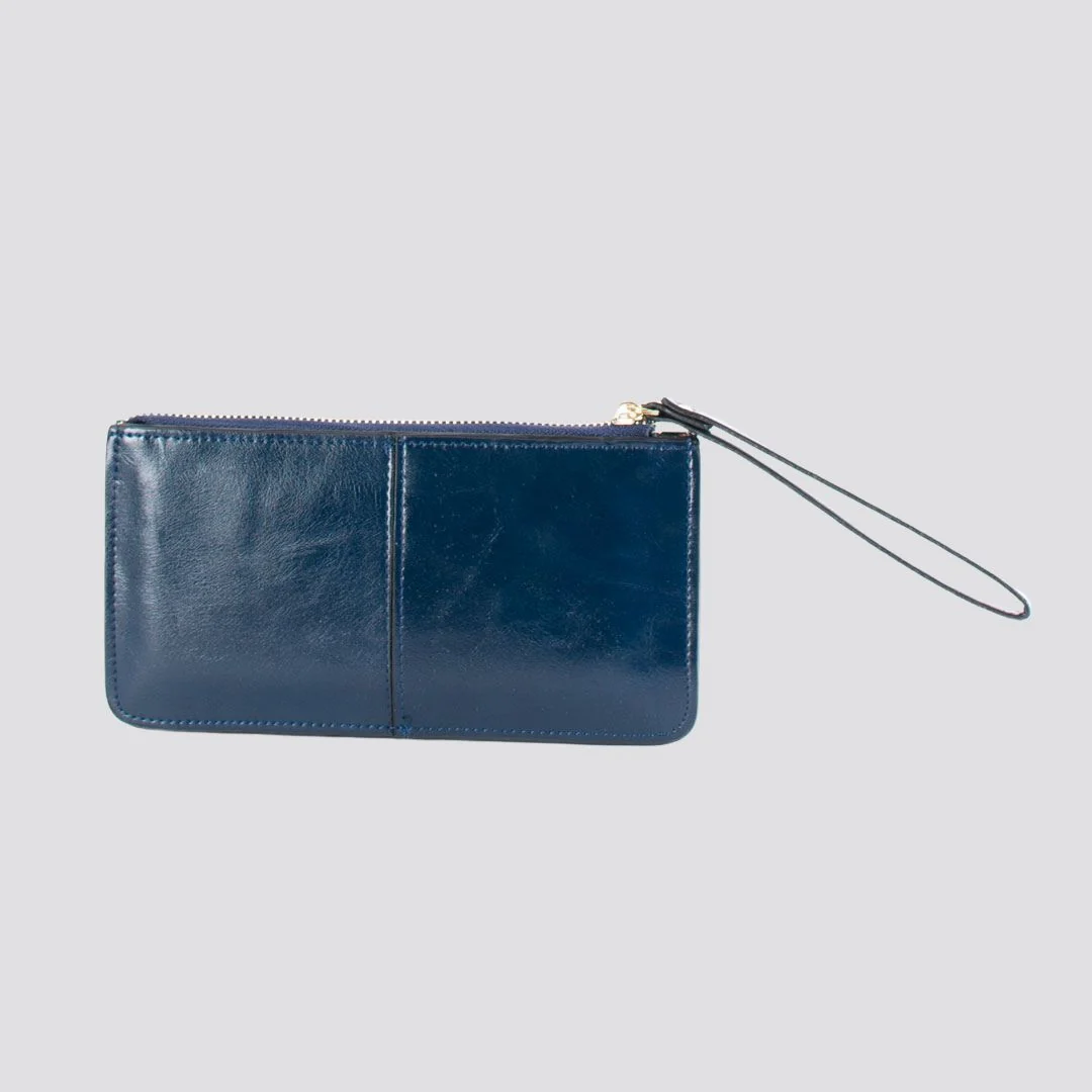 Zoe Zip Purse | Navy