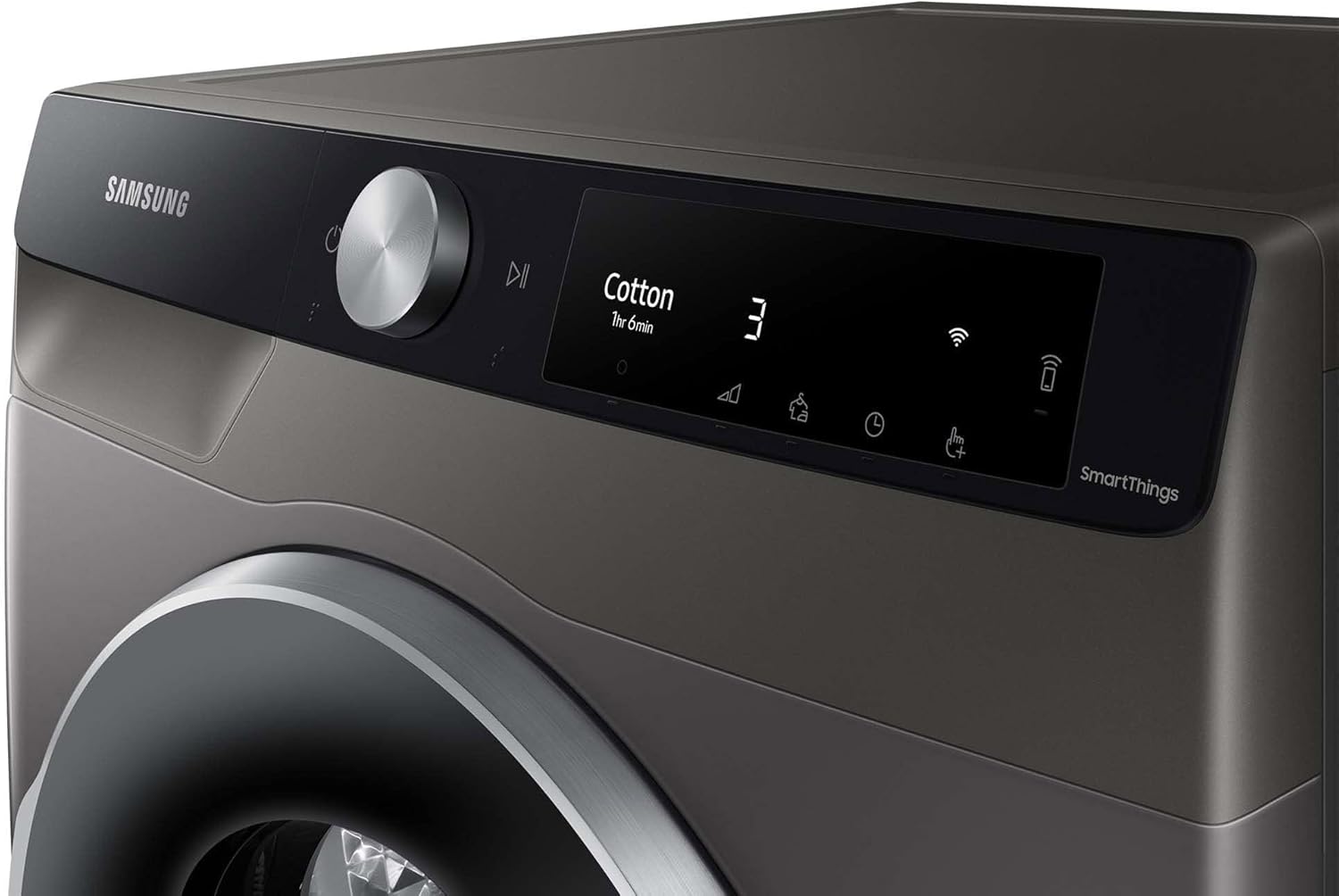 Samsung DV80T6220LX/S2 Wärmepumpentrockner, 8 kg, Simple Control mit WiFi und Auto Cycle Link, Hygiene+ Programm, Air Wash, Inox