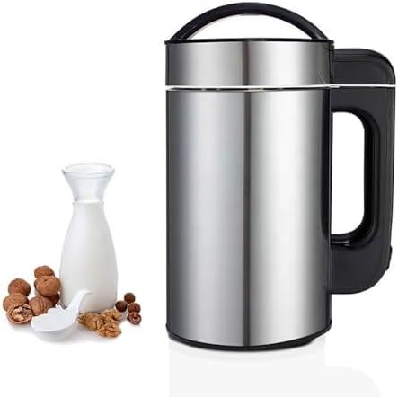 Tragbarer Nussmilchbereiter, 800W Edelstahl Automatisch mit Sieb, 6 Modi für Mandel, Soja, Kokosmilch, Suppen, Brei, Smoothies