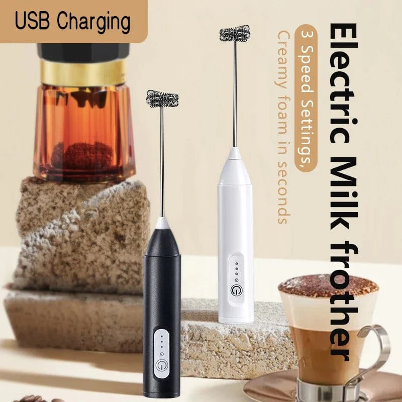 MINI USB Rechargeable Milk Frother – 3-Speed Electric Foam Maker