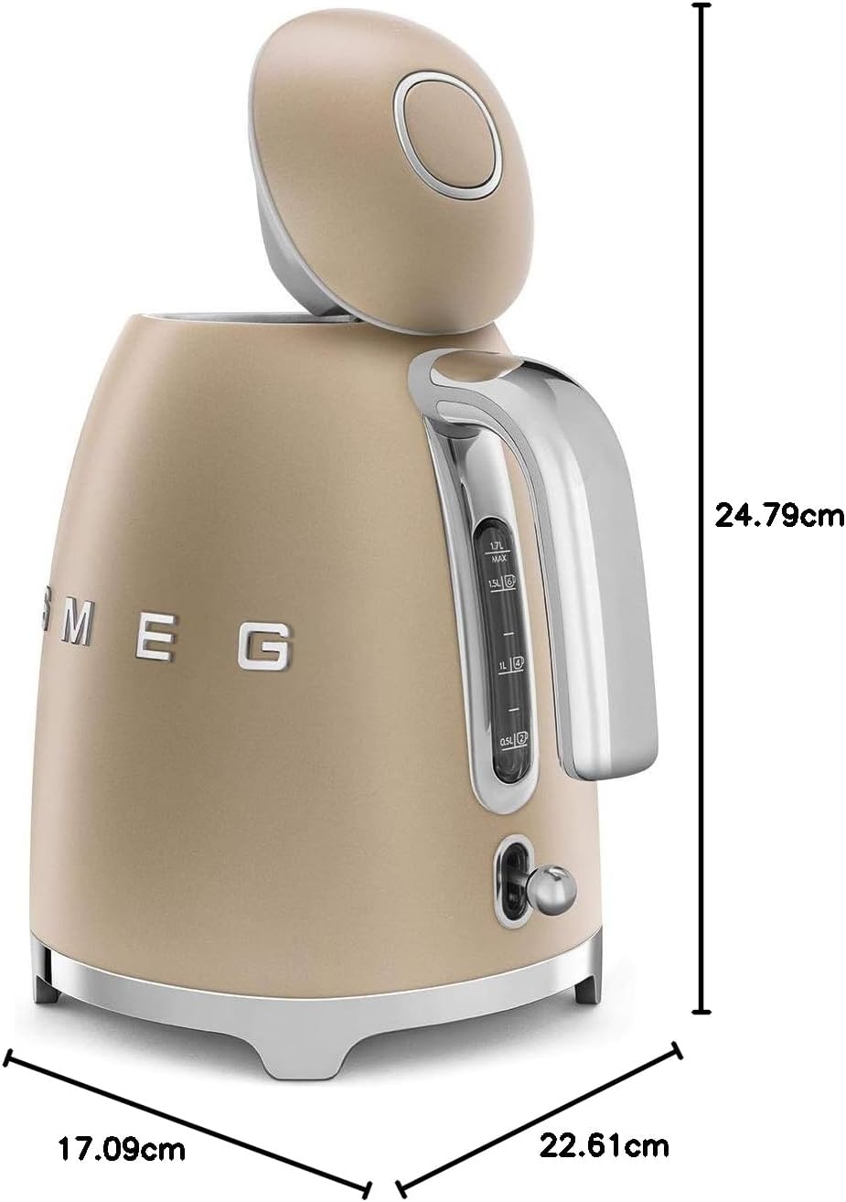 Smeg, 2x2 TSF01CREU -Toaster, 2 Schlitze für 2 Scheiben, 6 Vergoldungsniveaus, Heizfunktion, Abtau- und Bagel- Funktion, Sammelschublade, 950W, Creme