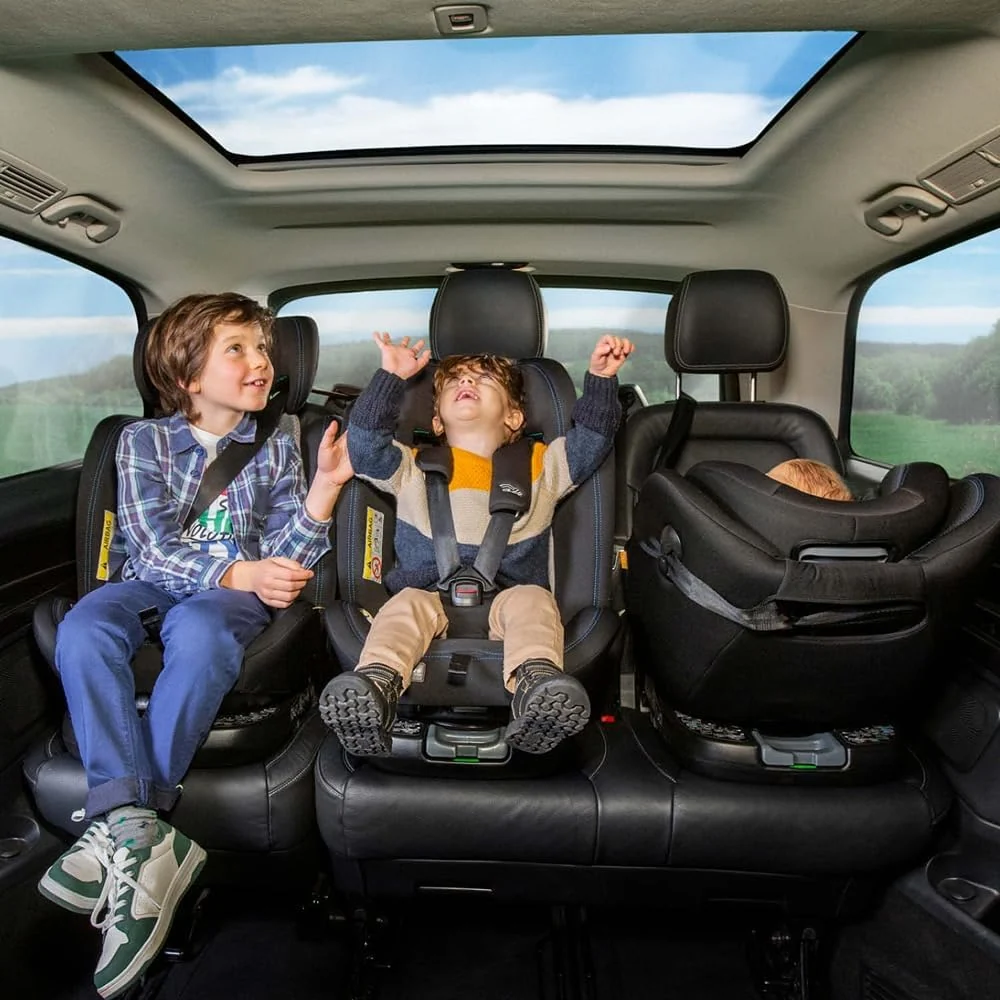 Chicco Unico EVO I'Size Classic, Silla de Coche ISOFIX para Bebés y Niños de 40 a 150 cm, Grupo 0123 Desde Recién Nacido hasta 12 Años, Giratoria 360º, Reductor, Ajustable y Protección Lateral, Negra